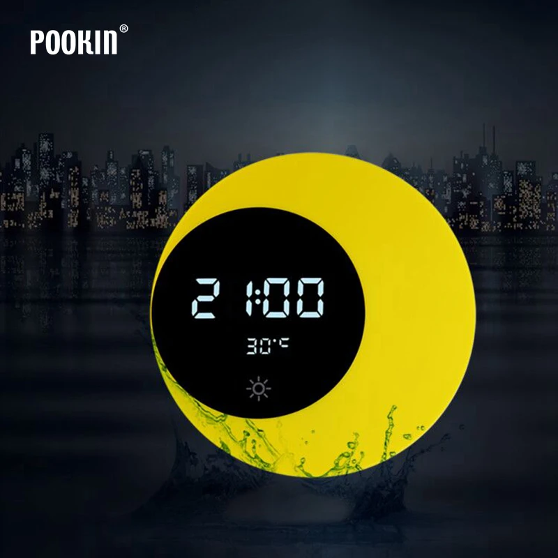 

Multi-function Led Digital Alarm Clock Moon Night Light Temperature Display Touch Sensing USB Charging Table Lamp Holiday Gift