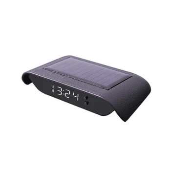 

Auto Digital Solar Luminous Clock With Backlight Display 24Hour Electronic Clock High Temperature Resistant Car Accessories