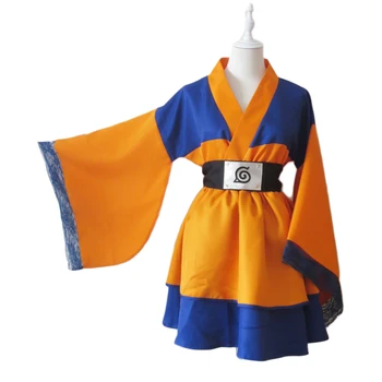

Naruto Cosplay Costume Uzumaki Lolita Clothes Suit Uchiha Sasuke Kimono Dress Akatsuki Lolita Dress for Women girl