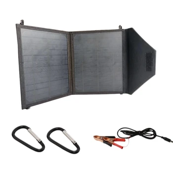 

10W 2 x Usb Solar Panel Folding Power Bank Outdoor Camping Hiking Battery Charger