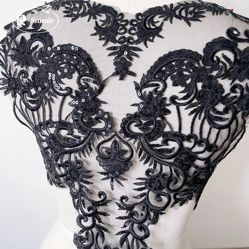 Description Picture 5 of item1Piece/Lot Ivory Sequin Wedding Patch Lace Lace Flower Hollow Sexy DIY Accessories RS2485