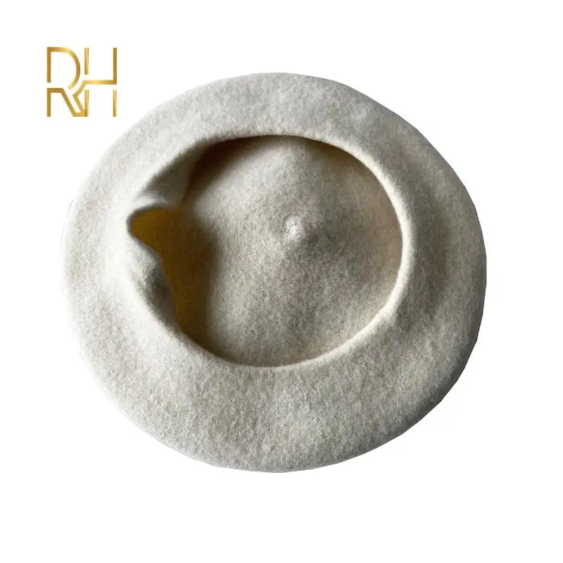 RH 봄 여름 큰 데친 계란 통기성 니트, 얇은 문학적, 귀여운 성인, 노른자 튀김, 숙녀 베레모 모자