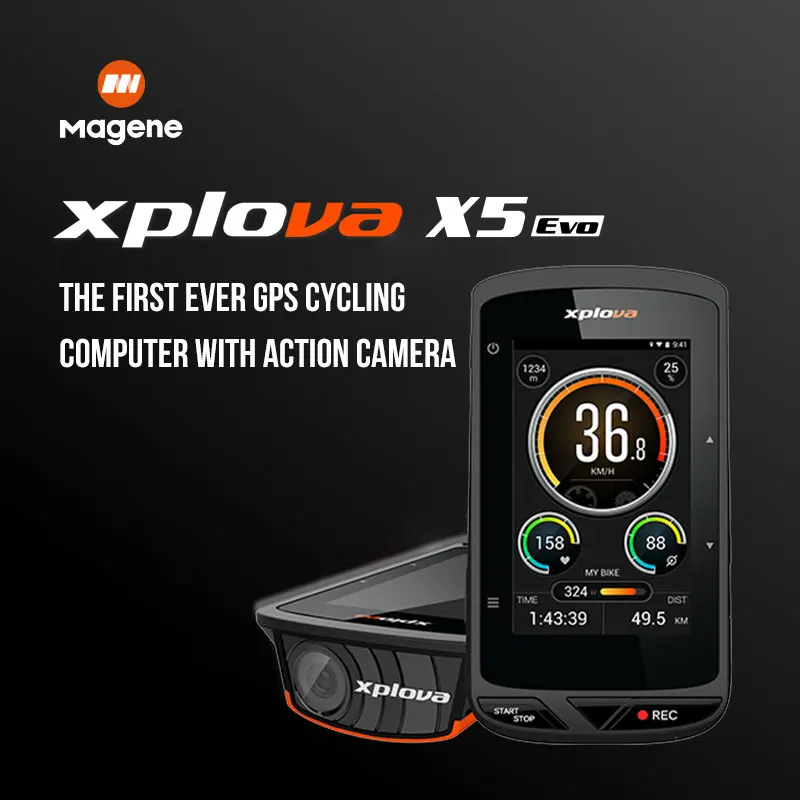 Велосипедный компьютер Magene Xplova X5 Evo беспроводной GPS водонепроницаемый Bluetooth 4 0 Ant