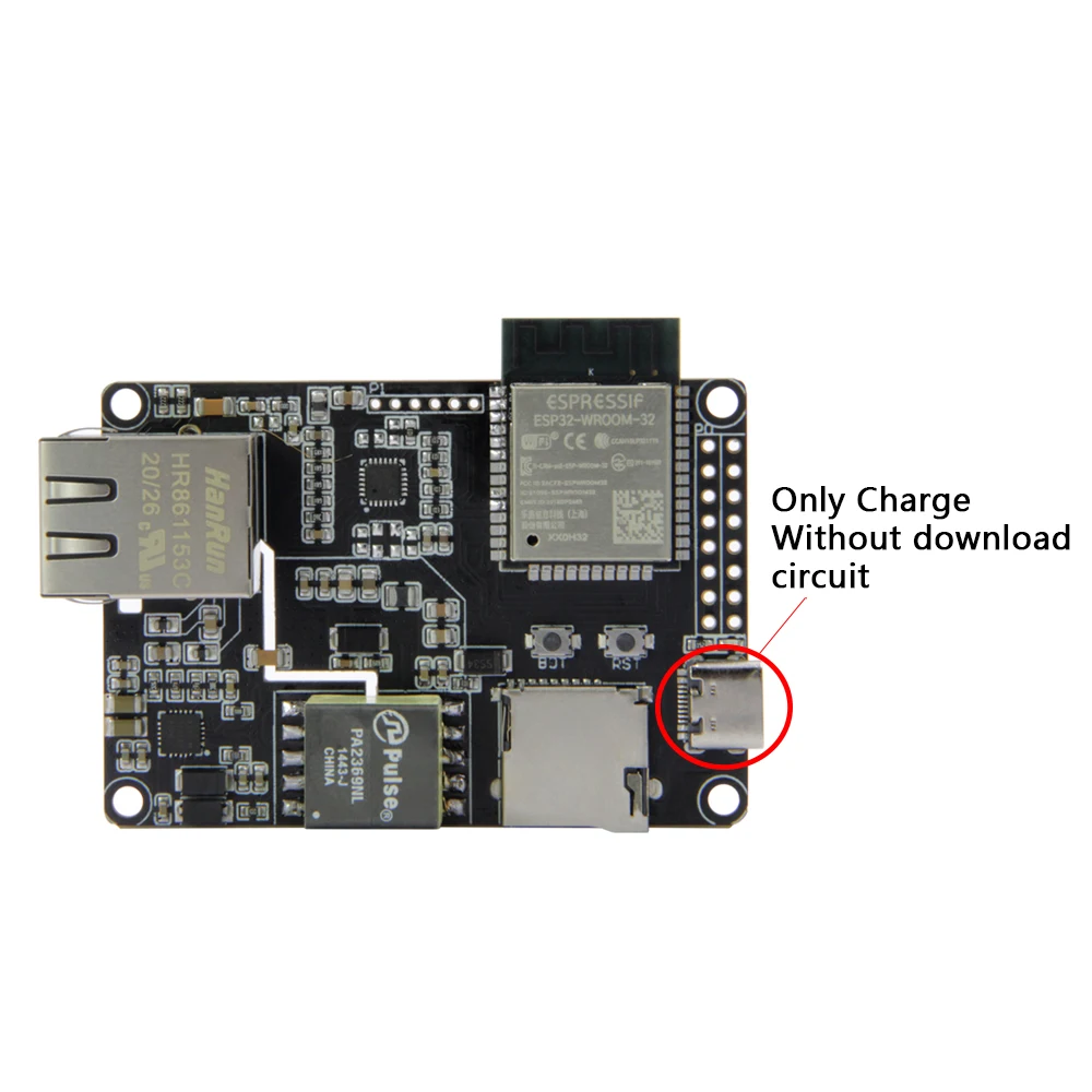 LILYGO®Ttgo t-internet-poe ESP32-WROOM lan8720a chip ethernet adaptador