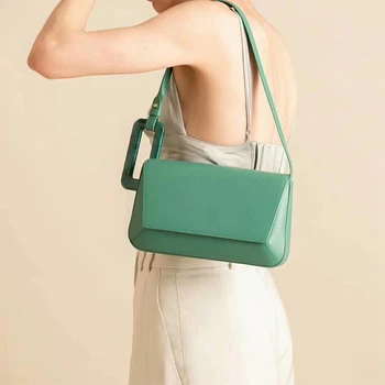 

women bag 2020 new summer PU Flap Fashion Solid Hasp Shoulder Bags Acrylic handle luxury Euro-America style designer bags