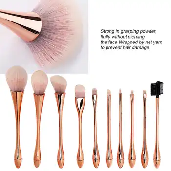 

10Pcs Multi-functional Makeup Brushes Nylon Hair Face Eye Lip Makeup Brushes Cosmetics Tools Nail Art Brush Set Manicure Tool