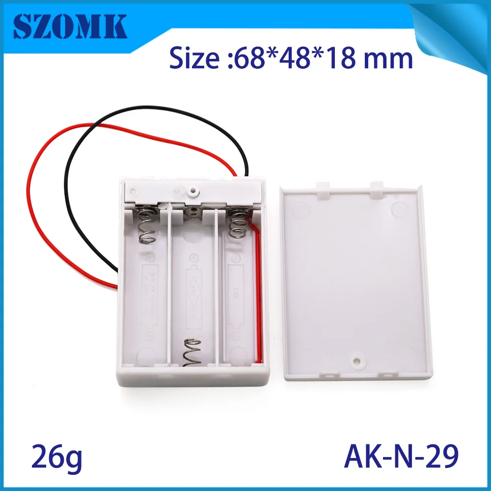 

battery holder AAA case abs plastic enclosures plastic project box GPS tracker abs box 68x48x18mm abs electronics housing