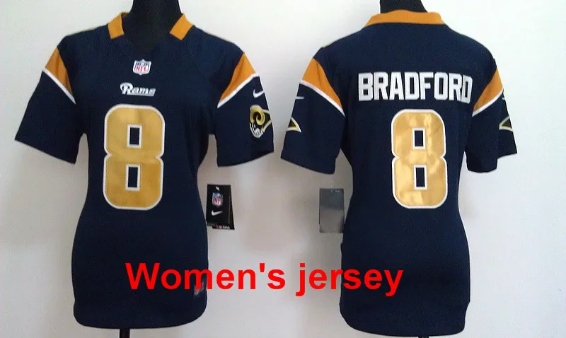 A+++ женские сшитые футболки Los Angel s 5 Nick Foles 11 tabon austrin 13 Kurt Warner 94 Robert Quinn 30 Todd garley II - Цвет: Золотой