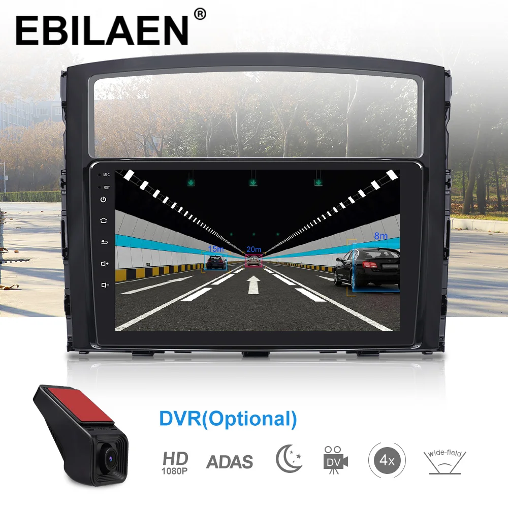  EBILAEN Car Cassette DVD Multimedia player For Mitsubishi PAJERO 4 2din Android 9 Radio GPS Navigat