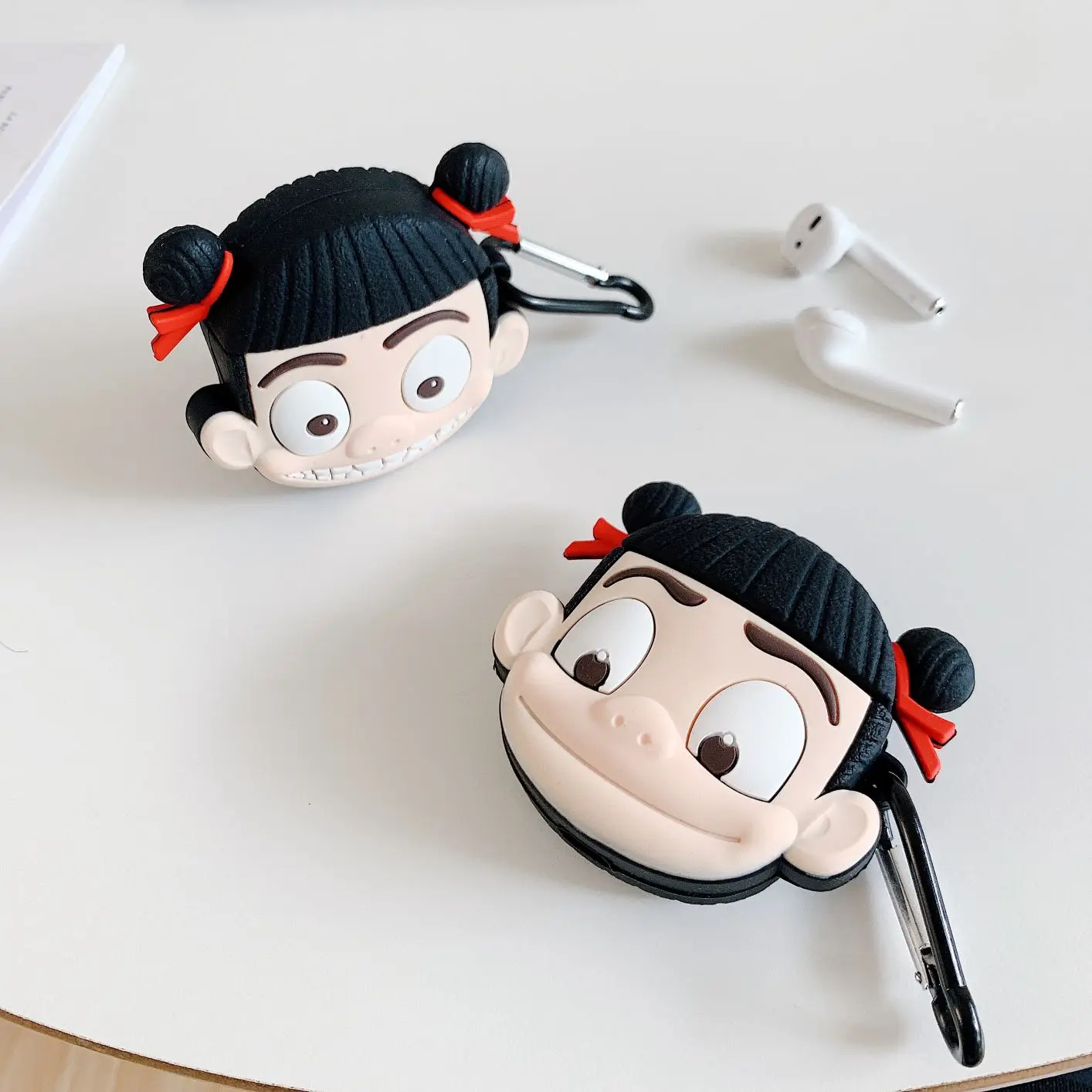 Милый чехол для наушников Airpods 2 Чехол мультяшный Nezha силиконовый защитный чехол для наушников для Apple AirPods чехол для наушников