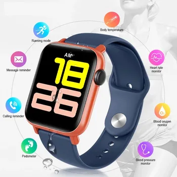 

QS19 Body Thermometer Smart Watch Heart Rate Monitor Sport Fitness Tracker IP67 Waterproof Men Women Smartwatch for IOS Android