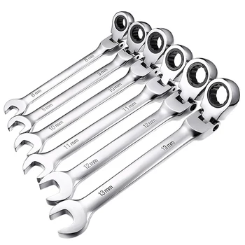 

8-15mm Ring Torque Wrench Set Nut Tools Socket Ratcheting Combination Wrenches Ratchet Combination Spanners Car Repair Tools