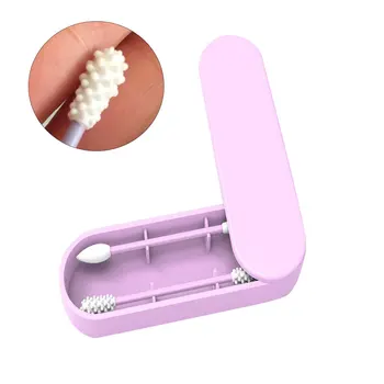 

2Pcs Reusable Silicone Swab Ear Cleaning Buds Swabs Washable Cosmetic Makeup Sticks Double-headed Recycling Soft Make Up Tools