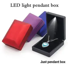

High Quality Jewelry Box With LED Light For Engagement Wedding Rings Box Festival Birthday Jewerly Ring Display Gift Boxes