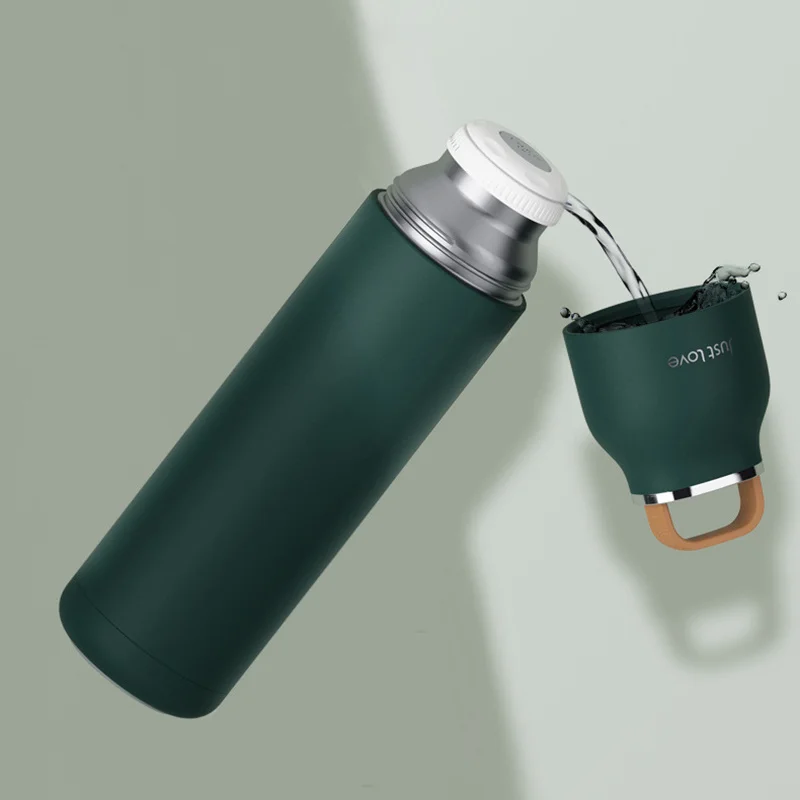 500ml Large Vacuum Flask Sports Bottle 304 Stainless Steel Long-Term 3D Travel Cup Lid Water | Дом и сад