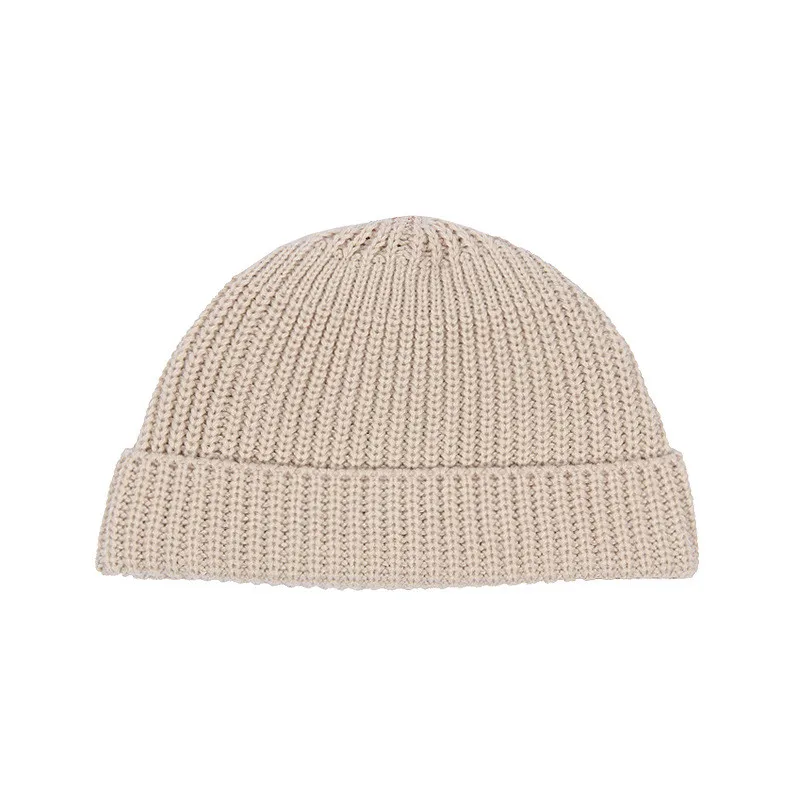Мужские и женские осенне-зимние вязанные шапочки Skullies Beanies головной убор моряка манжета безрукавка Ретро короткая шапочка Docker шляпа Дыня Кепка
