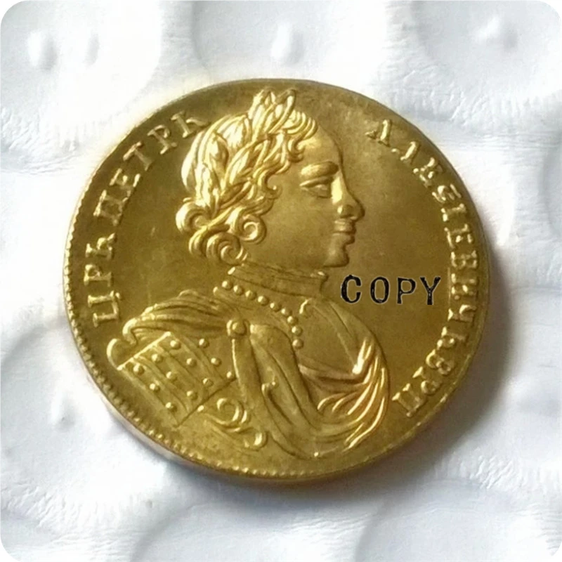 Копия монет Ducat GOID 2 Россия 1714|Безвалютные монеты| |