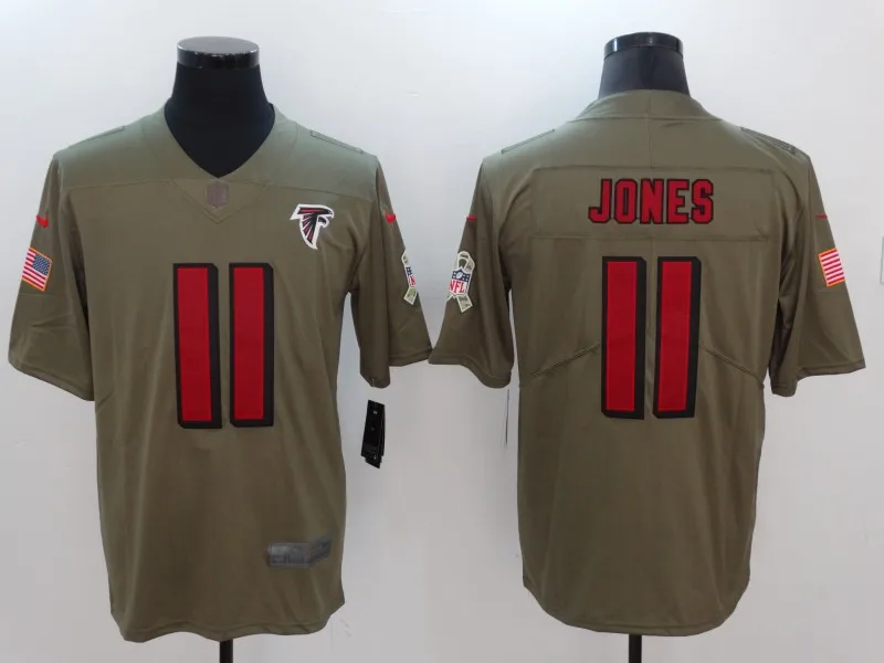 Зеленый Мужские футболки для футбола, Matt Ryan Calvin Ridley evonta Freeman Deion Sanders - Цвет: Зеленый
