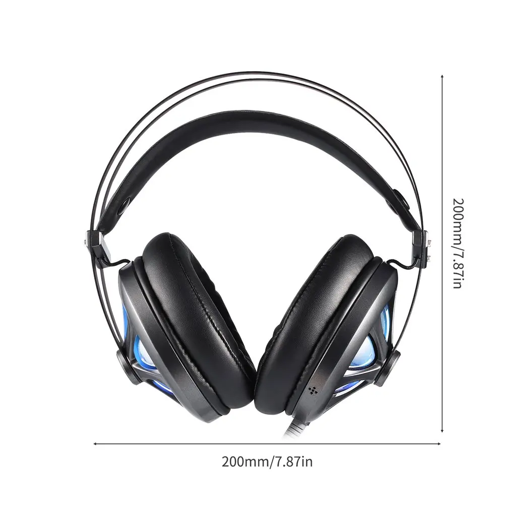Gaming Headset Stereo Over-ear Gaming Headphones with LED Light Built-in Microphone Wired Game Earphones for PS4 PC Gamer
