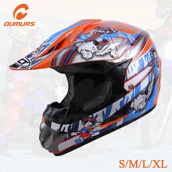 

OUMURS DOT Motorcycle Helmet Chidren Kids Boy and Girl Mountain Bike Motocross ATV Dirt Bike Outdoor Sports Safety Helmets Youth