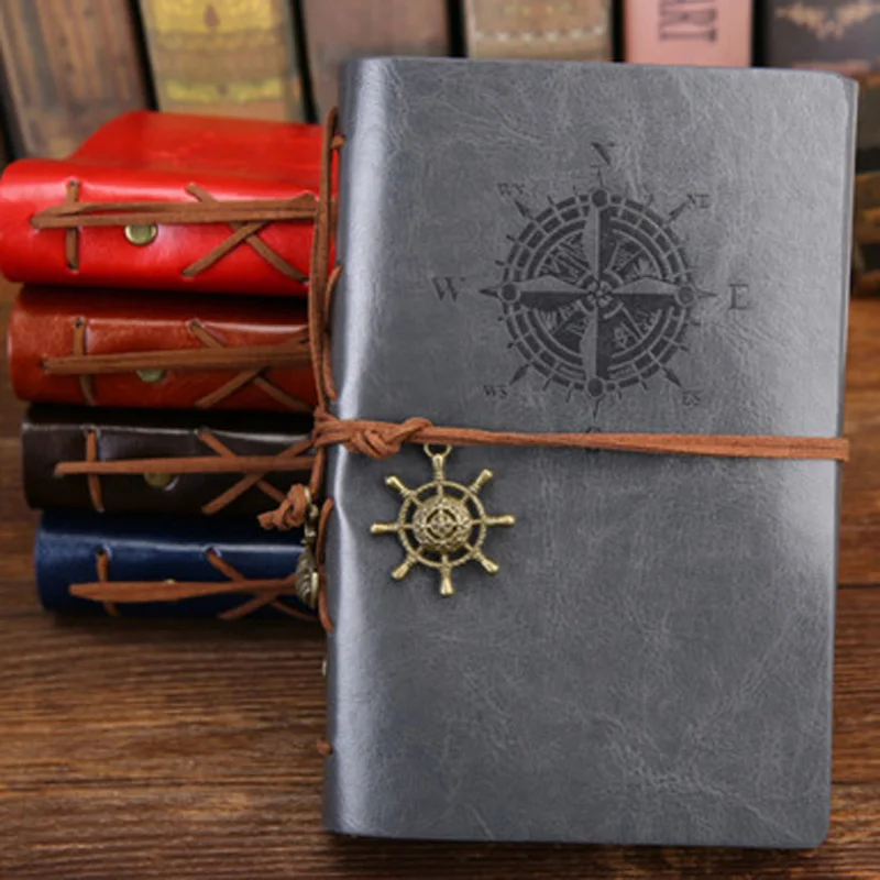 

Vintage Fashion Retro Journal Travel Leather Notepad Notebook Blank Diary Memo