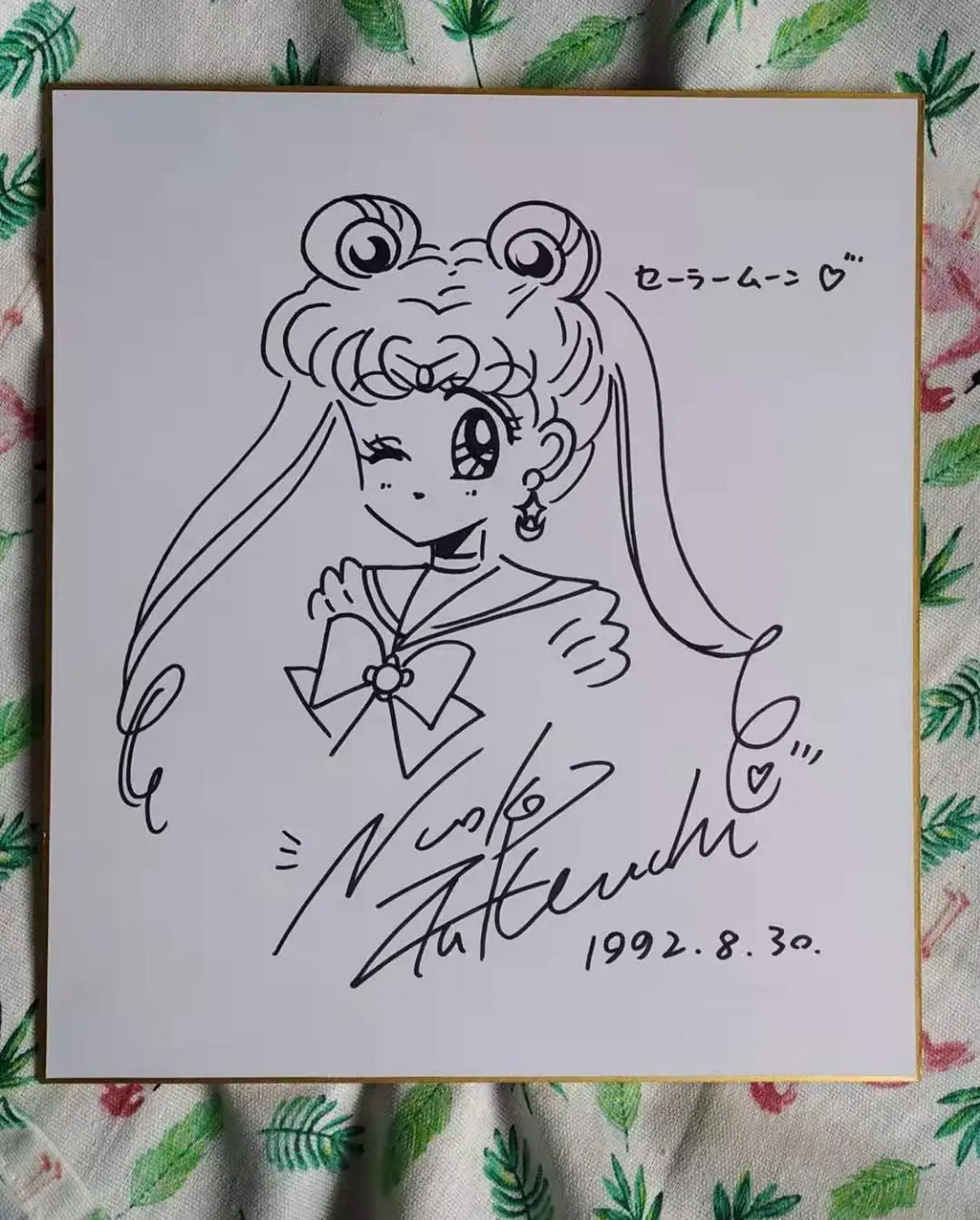 Рука drawnTakeuchi Naoko Shikishi художественная доска Сейлор-Мун подписанный 272*242 1119A