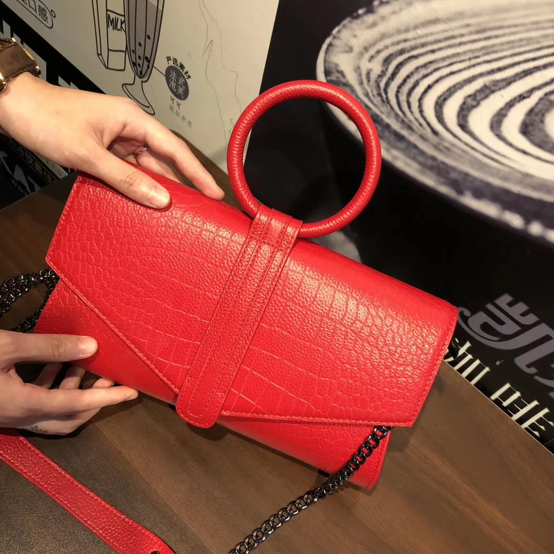 

Autumn And Winter New Style WOMEN'S Leather Bags Glorious Top Grade Crocodile Pattern Clutch Multi-functional Fashion Shoulder O