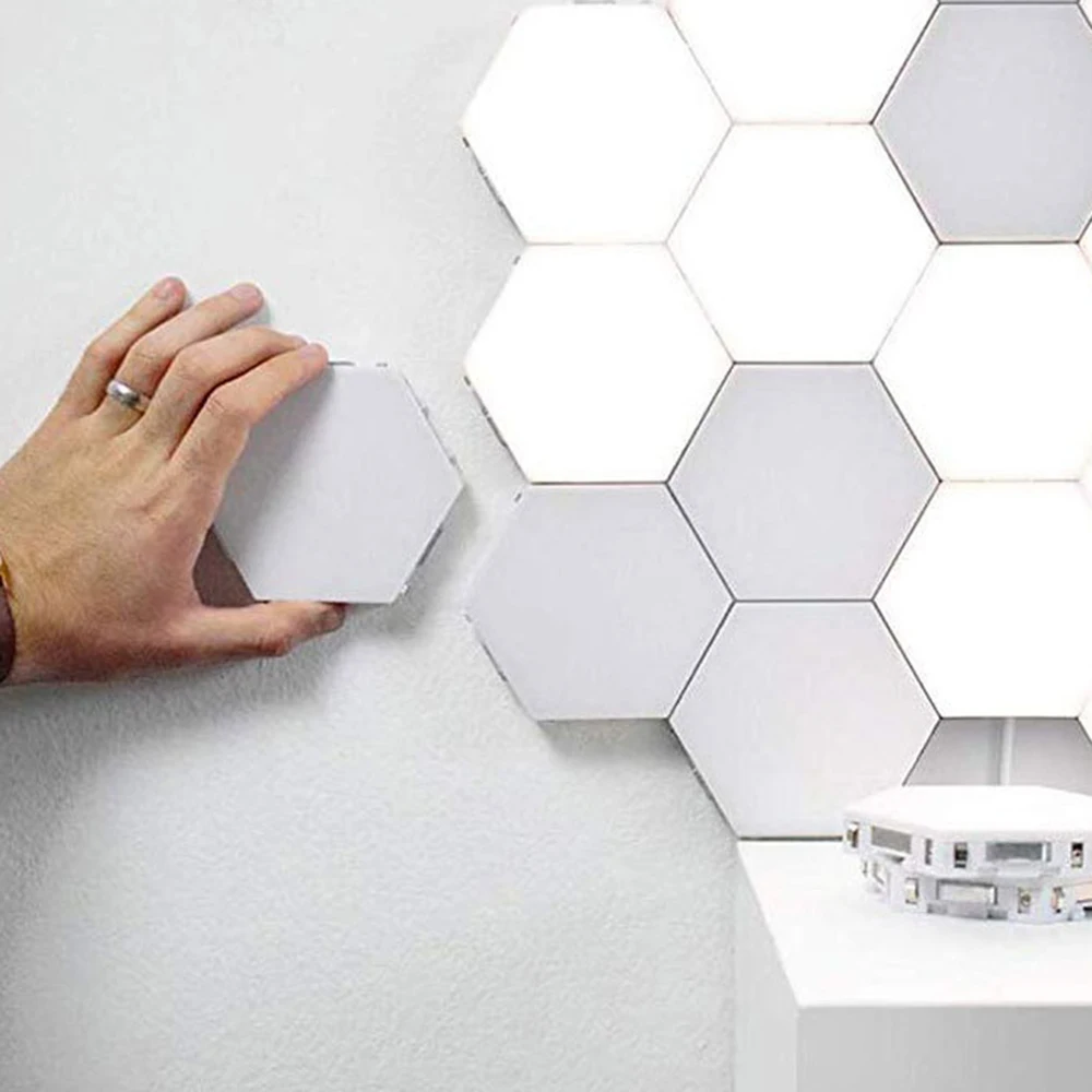 Светодиодный шестигранный настенный светильник Quantum модульный ночник с