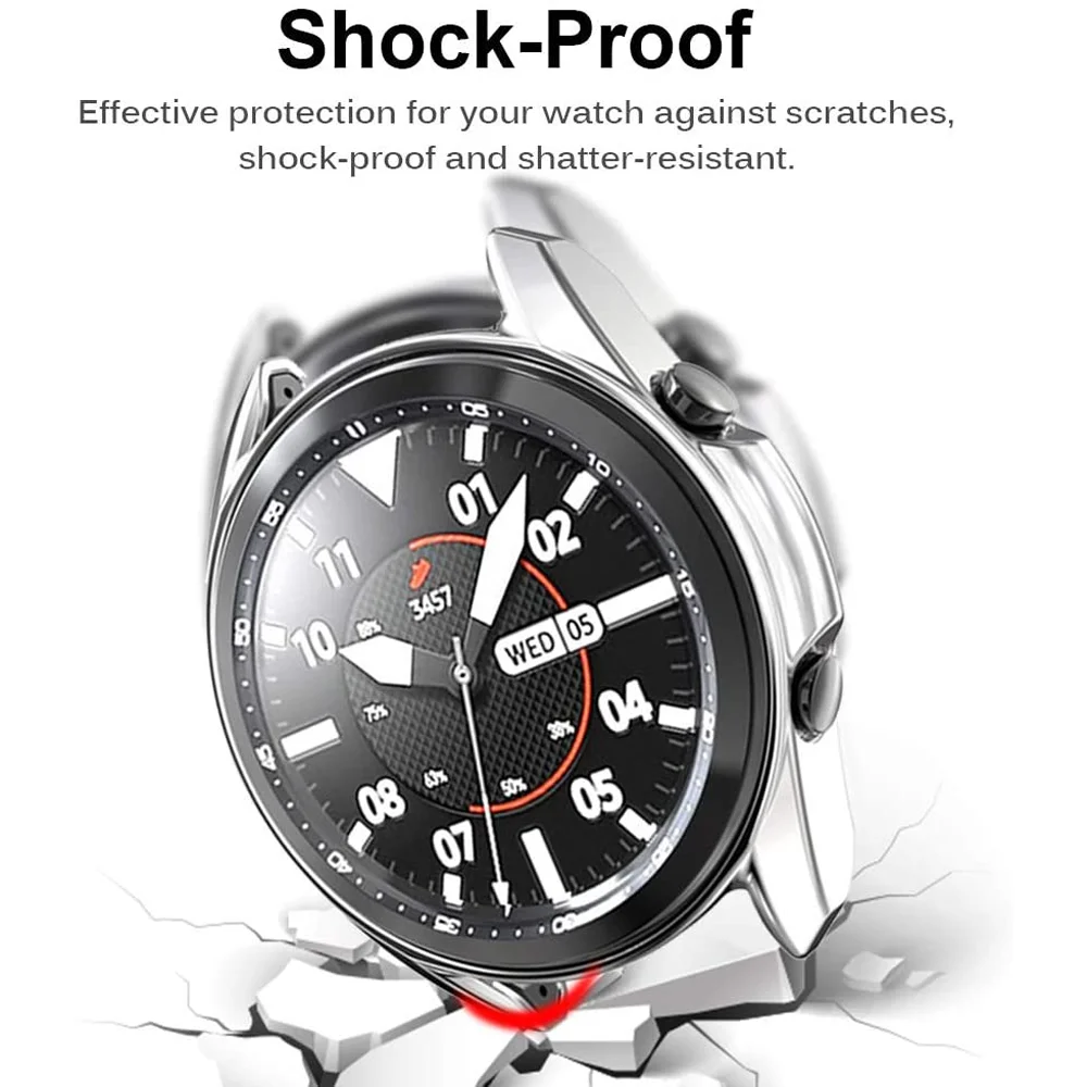 Case For Samsung Galaxy Watch 3 45mm 41mm Samrtwatch Soft Plated Tpu Bumper 41 45 Mm Smart Watch Protector Cover Accessories Watch Cases Aliexpress