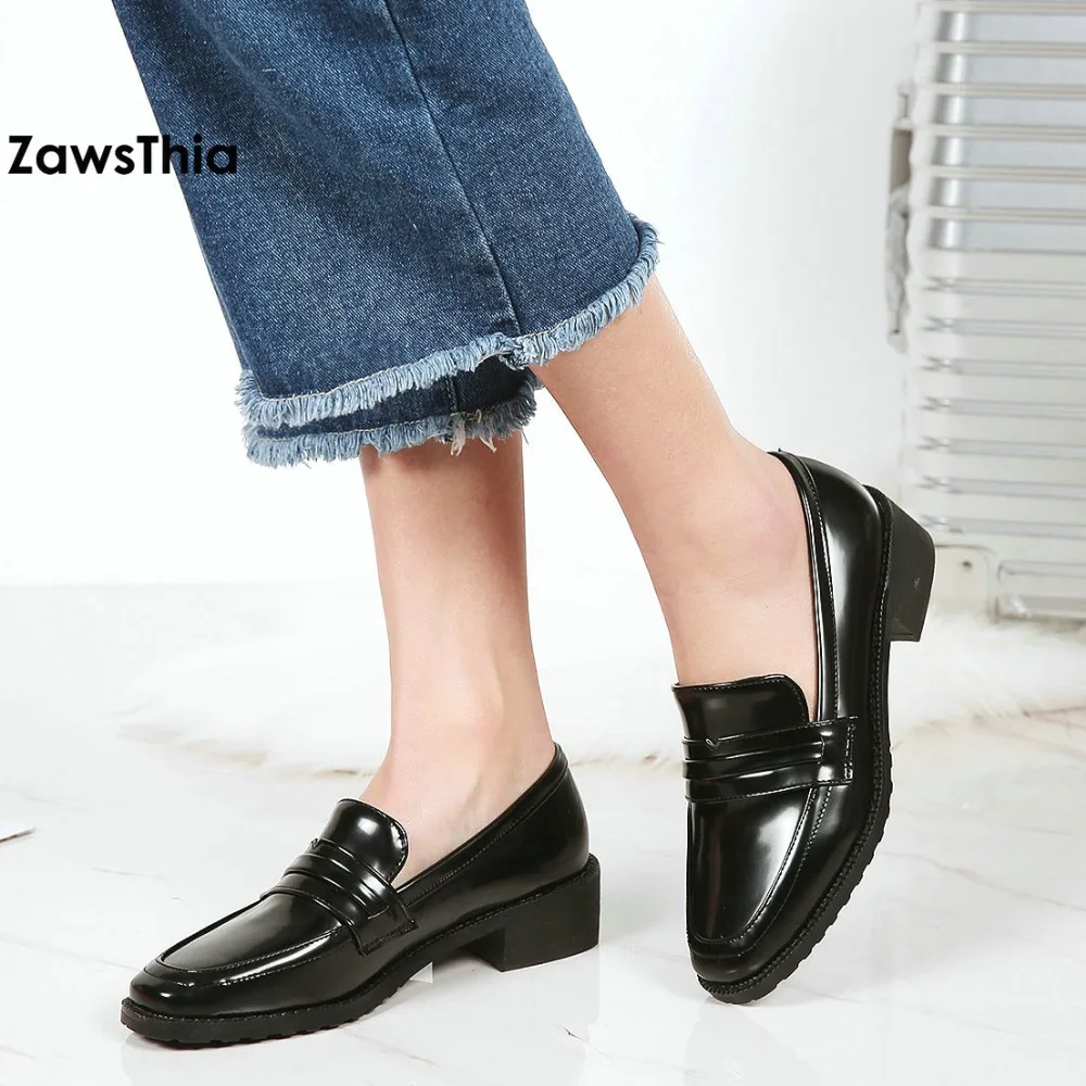 Patent penny loafers womens Clearance