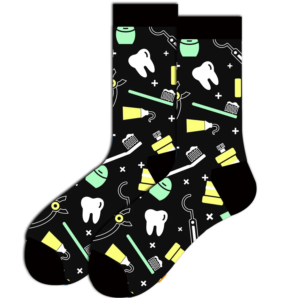 Vibrant Geometric Chess Pattern Cotton Socks - Colorful & Fun Gift