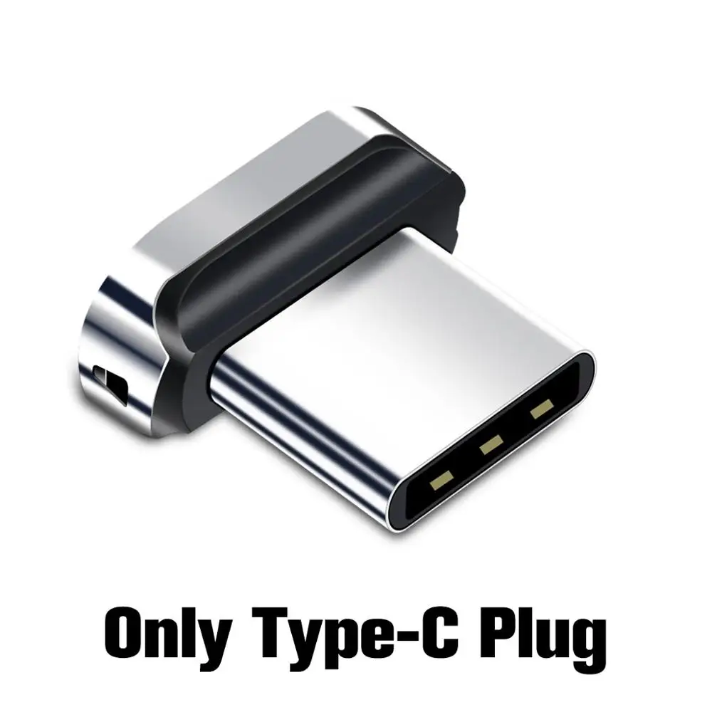 FONKEN usb type C Магнитный кабель для быстрой зарядки type-C USB Магнитный кабель QC3.0 QC2.0 Быстрая зарядка мобильного телефона 2 м USB-C шнур для передачи данных - Цвет: type c plug no cable