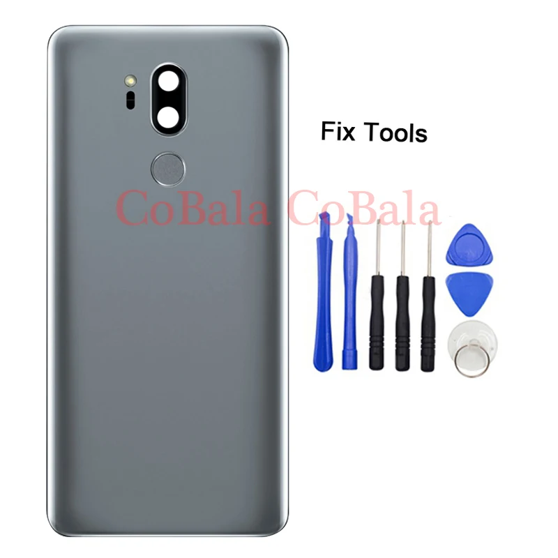 1 шт. полный корпус чехол в сборе для LG G7 ThinQ G7 G710 G710EM Задняя крышка батареи задняя крышка Стекло+ отпечаток пальца+ объектив камеры