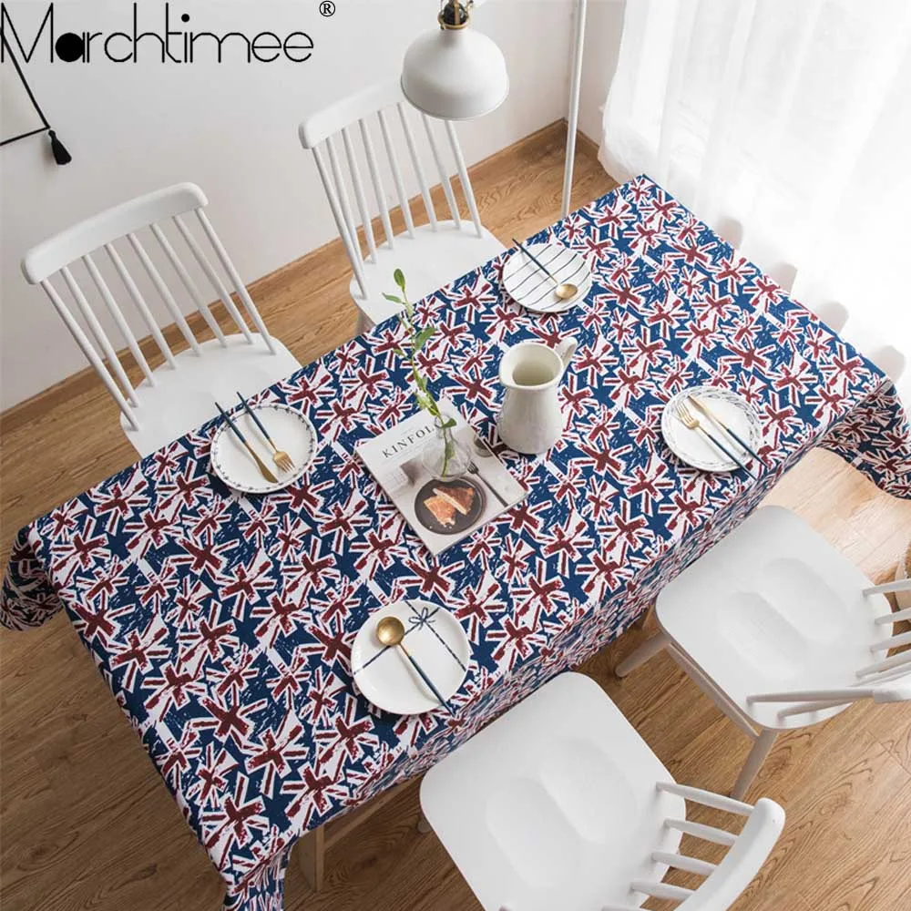 

Vintage England Britain Tablecloth Decorative Cotton Linen Tablecloth Rectangular Tablecloths Nordic Style TV Dining Table Cover