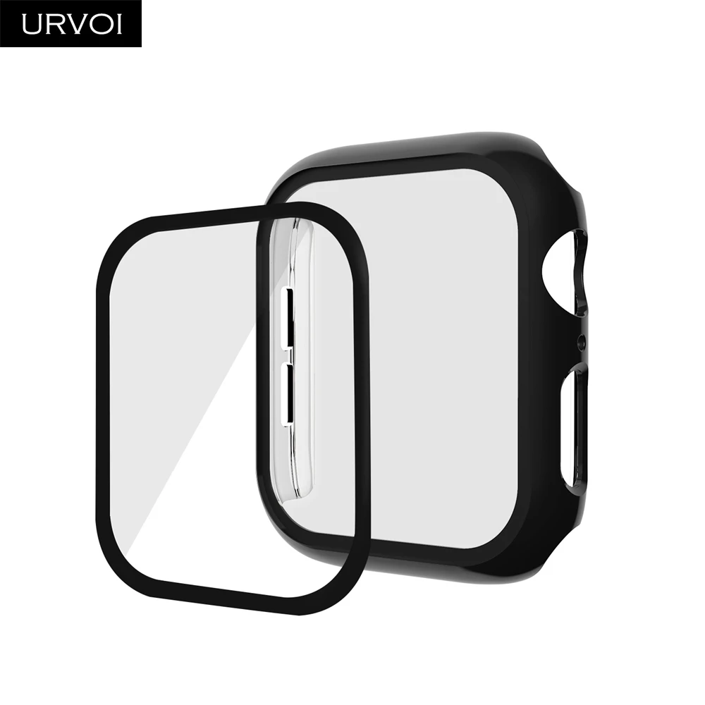 URVOI полное покрытие для apple watch 5 4 3 2 чехол iwatch 44 мм пластиковый бампер жесткий