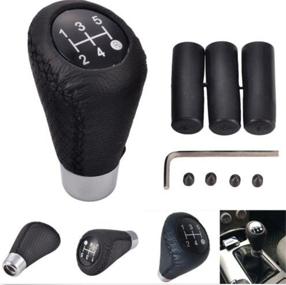 

Ручка рычага переключения передач кожаная, 5 скоростей, для Honda, Toyota, Nissan