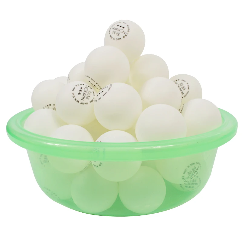 Huieson 50pcsbag ABS Plastic Table Tennis Ball 40+mm 3 Star New Material Ping Pong Balls for Table Tennis Club Training (9)