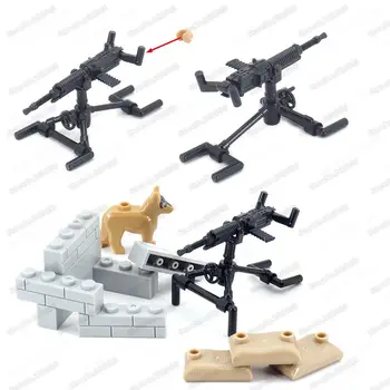 

Type 92 Heavy Machine Gun Building Block Military WW2 Weapons Step Riding Guns Figures Soldier Equipment Model Moc Boy Gift Toys