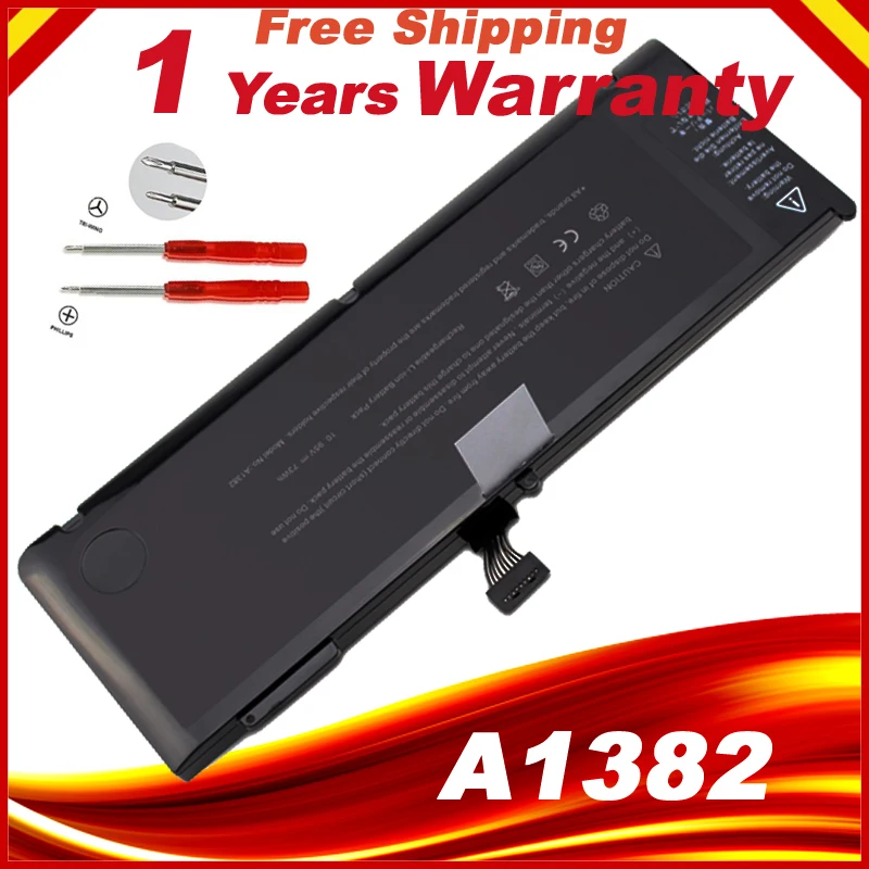 New A1382 Laptop Battery for Apple MacBook Pro 15&quot A1286 2011 2012 Version MC721 MC723 MC847 MD318 MD322 MD103 MD104 | Компьютеры и