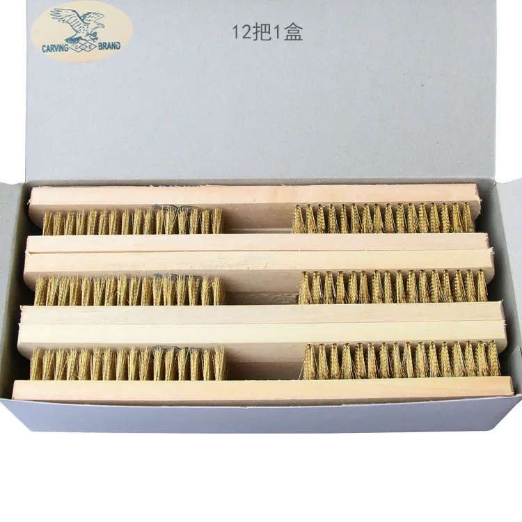 Crafts Wood Wire Brush Bodhi Cleaning Wire Brush Wooden Handle Stainless Steel Wire Brushes Rust Removing Polishing Brush