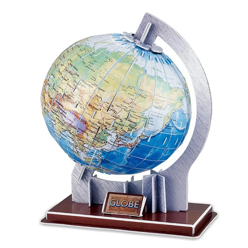 

Globe World Map 3D Puzzle Paper Model Astronomy Learning Toys for Children Kids Educational DIY Earth Cognition Puzzles