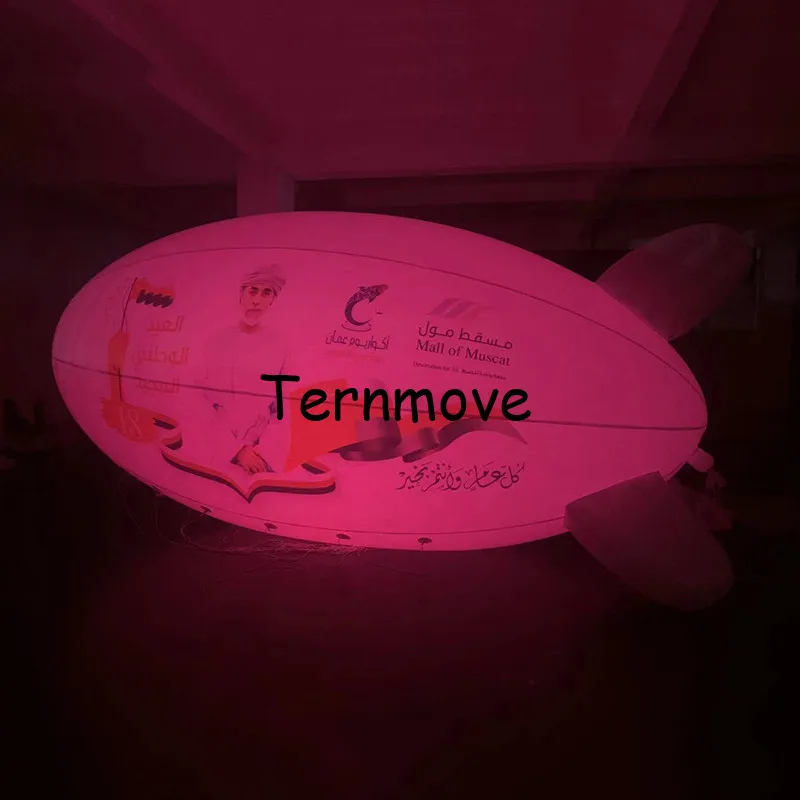 Рекламный led zeppelin Blimp/Дирижабль ПВХ led blimp самолет для продвижения надувной воздушный шар со светодиодным светильник