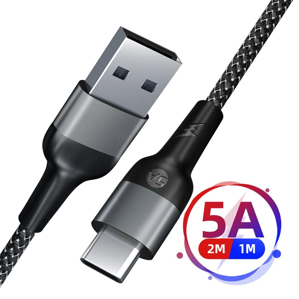 Кабель USB Type C 5A 40 Вт 1 м для быстрой зарядки HUAWEI P4 0 P30 MATE 20 PRO|Зарядные устройства| |