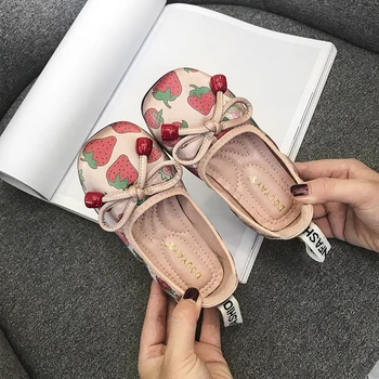 

Princess Shoes Spring & Autumn Girls Shoes Baby 2020 New Small Leather Shoes Soft Sole Peas Shoes 4-12 Years Old Kids Shoes