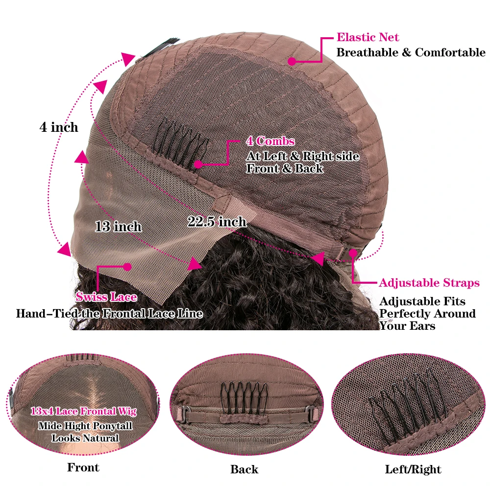 Аманда 13x4 Синтетические волосы на кружеве парики предварительно собранные человеческие волосы натуральных волос 8-2" 150% плотность перуанские человеческие волосы волнистые волосы парики