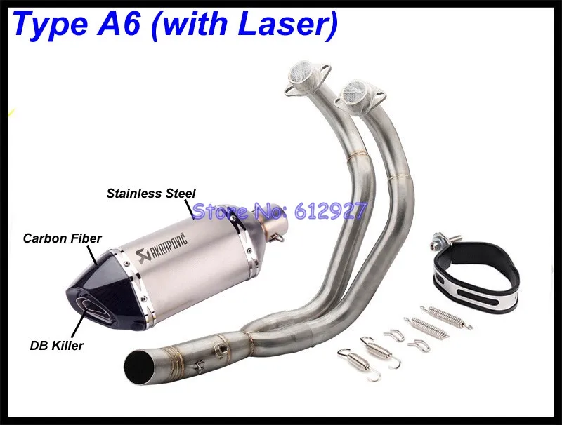 Выхлопная система мотоцикла для Yamaha MT07 mt-07 FZ07 FZ-07 Tracer(-) XSR700(-) Akrapovic глушитель