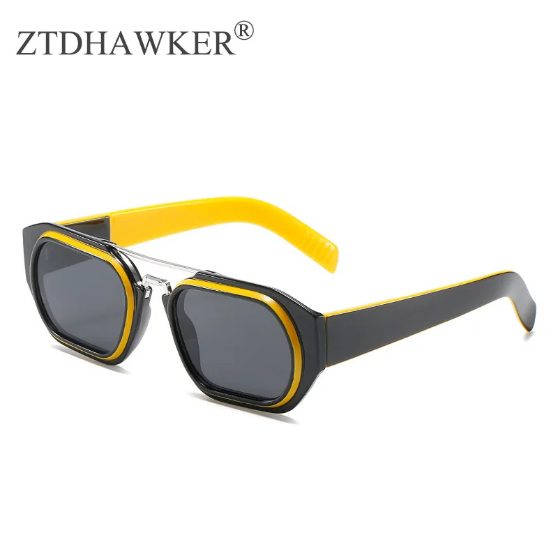 

2022 New Trend Versatile Double Beam Sunglasses Women's Square Fashion Sexy Outdoor Sunscreen Glasses Personality