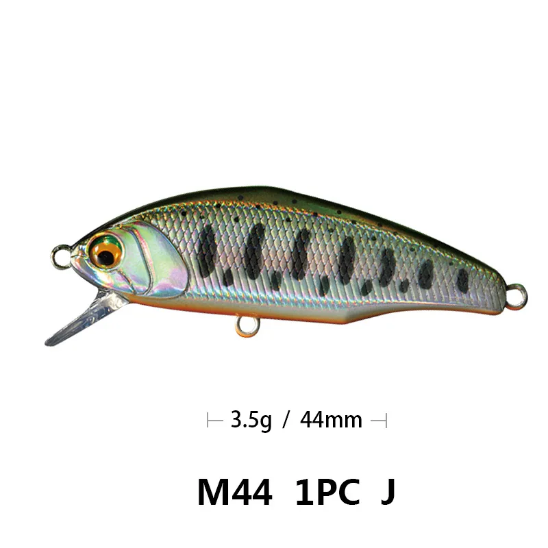 010 Bassland 45s max мы собрали воедино опускается на дно Minnow приманки для ловли рыбы, 44 мм 3,5 г форель, щука, искусственная приманка жесткая приманка 12 Цветов рыболовные снасти - Цвет: 010