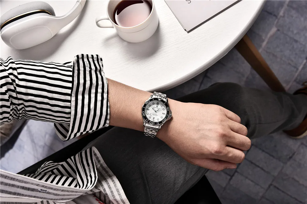 2022 New PAGANI DESIGN Wave Men Mechanical watch Luxury Automatic Watch for men NH35 Sapphire crystal Dive wristwatch clock man