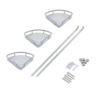 

3 Layer Triangular Shower Caddy Shelf Bathroom Corner Rack Storage Basket Hanger Hardware Tools